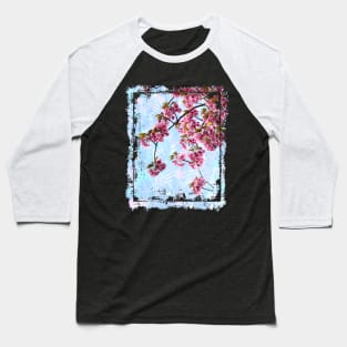 Japanese Cherry Blossom Sakura Tree Branch Collage Art 67 Baseball T-Shirt